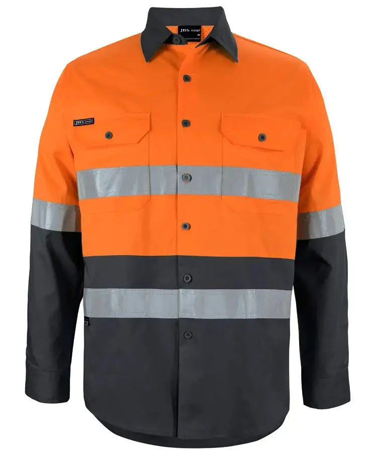 JB'S Hi-Vis Long Sleeve Work Shirt 6DNWL